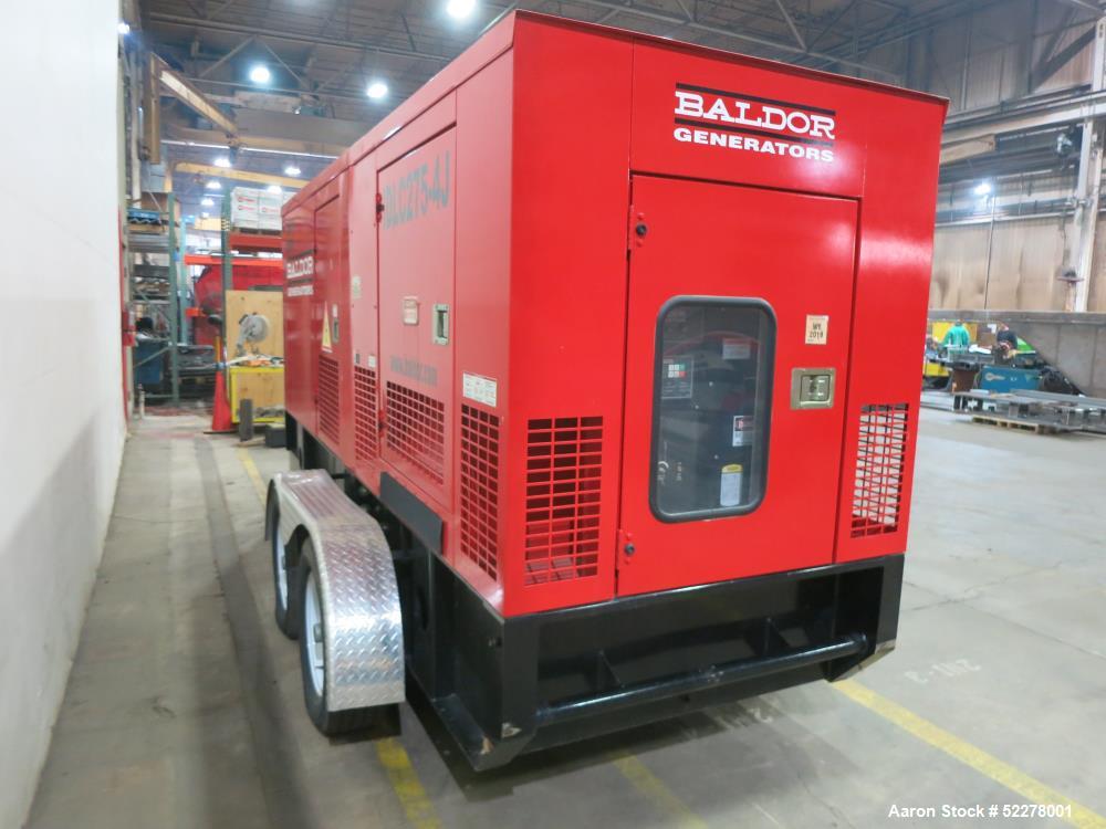 Used Baldor 200 kW Standby (180 kW prime) Rental Grade Portable Diesel Generator Set, model TS250T, SN-P1110270012. John Deere 6068HF475 engine rated 314 HP at 1800 RPM, SN-PE6068L114688, EPA tier 3 ...